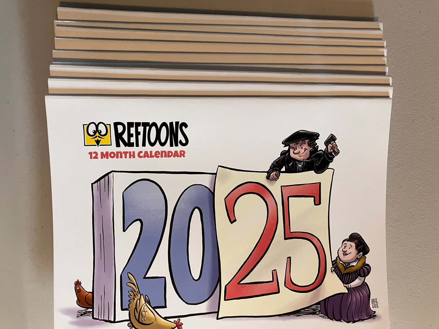 BUNDLE: Pack of 10 - 2025 RefToons 12-Month WALL Calendar