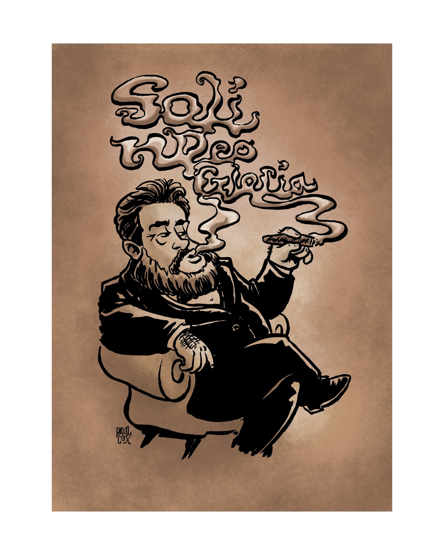 PRINT: Charles Spurgeon Soli Deo Gloria Cigar